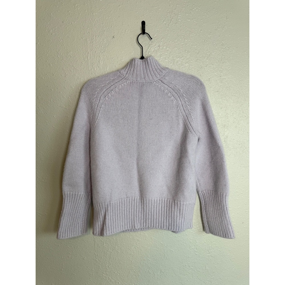 Vince Shrunken Mock Neck Cashmere Sweater XS Lavender Purple Knit Pullover - Picture 7 of 7
